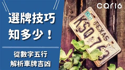 數字總合 吉凶|選牌技巧知多少！從數字五行解析車牌吉凶